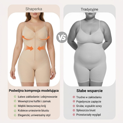 Shaperka™ Body Modelujące 360° z Zamkiem i Przedłużoną Nogawką